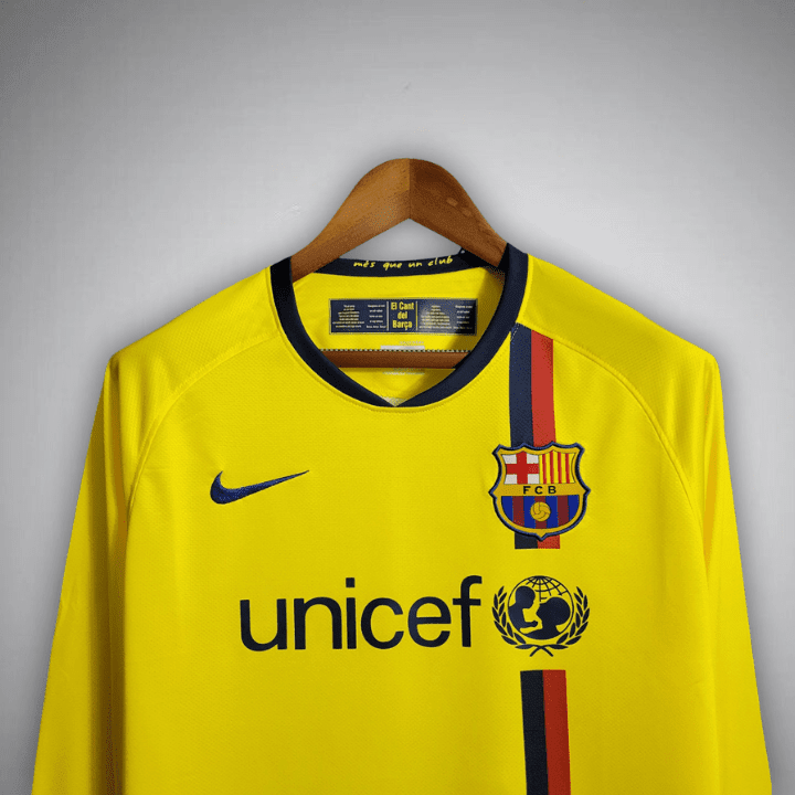 08/09 FC Barcelona Away Long Sleeve Kit