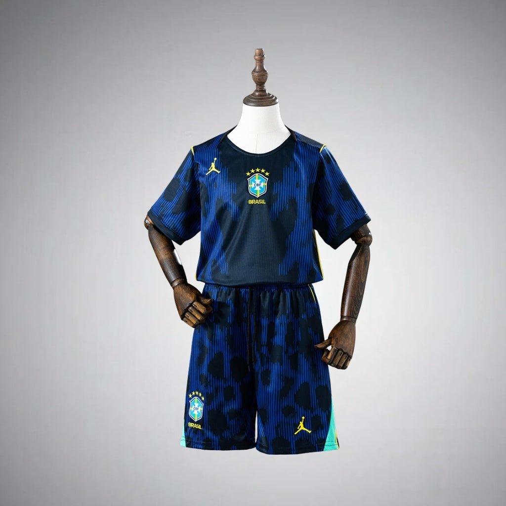 2026 Brazil Away Kids Size Kit from FootballPrestige.shop - Premium Concept kits
