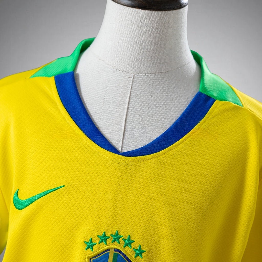 2026 Brazil Home Kids Size Kit from FootballPrestige.shop - Premium Concept kits