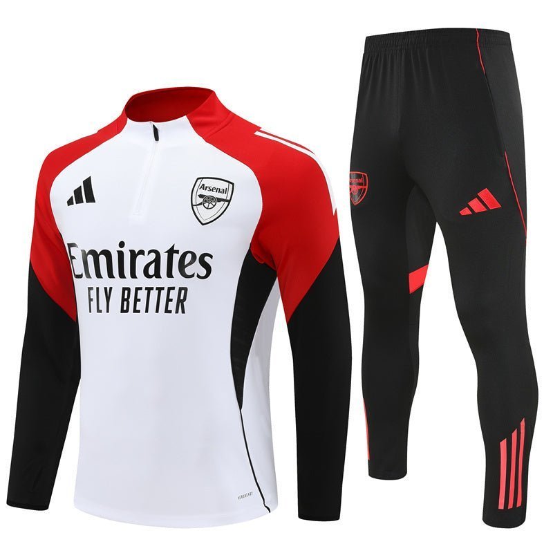 25/26 Arsenal White/Red Kids Size Tracksuit