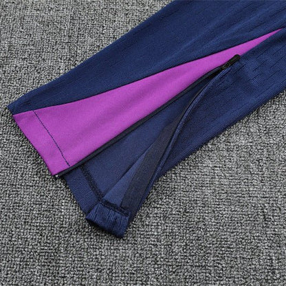 25/26 FC Barcelona Half Zip Training Blue/Purple Tracksuit