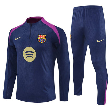 25/26 FC Barcelona Half Zip Training Blue/Purple Tracksuit