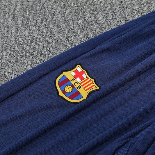 25/26 FC Barcelona Half Zip Training Purple/Blue Tracksuit