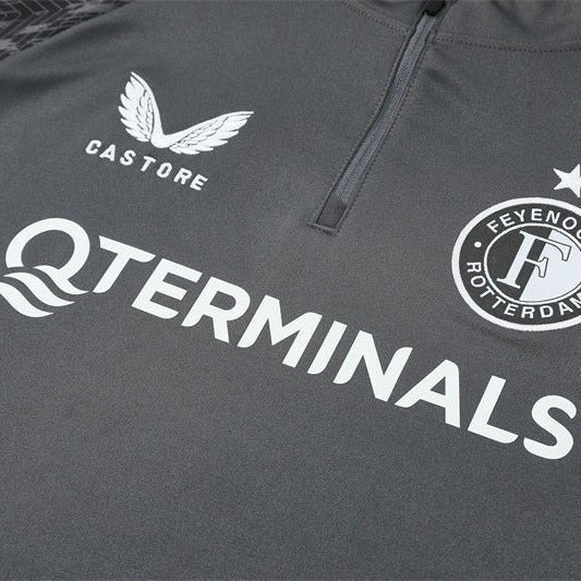 25/26 Feyenoord Training Grey Kids Size Tracksuit