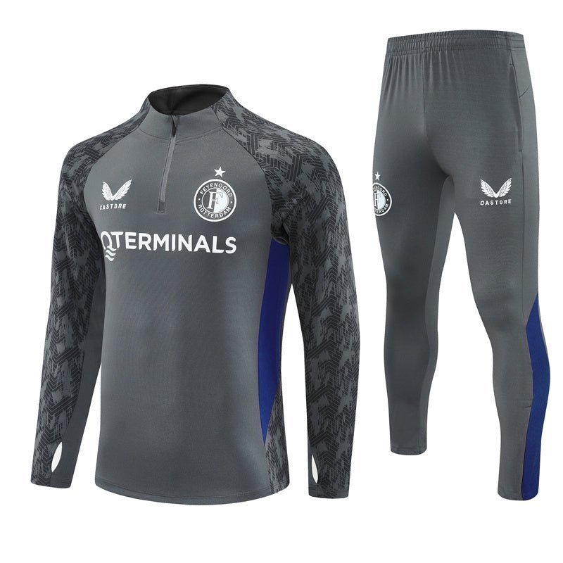 25/26 Feyenoord Training Grey Kids Size Tracksuit