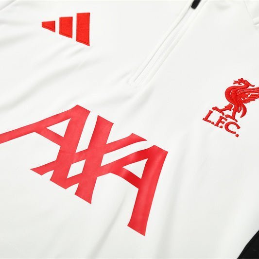 25/26 Liverpool Training White Kids Size Tracksuit