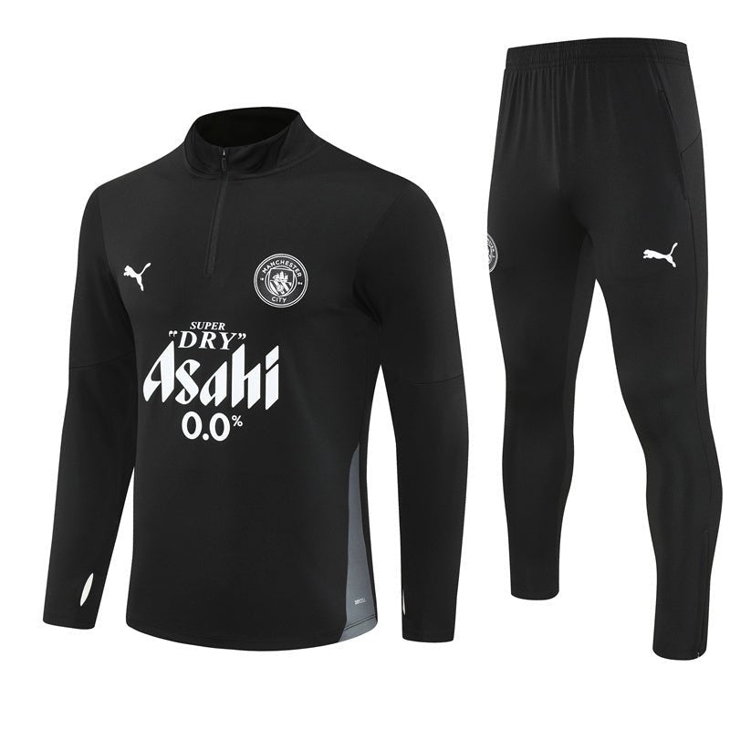 25/26 Manchester City x Asahi Black Kids Size Tracksuit