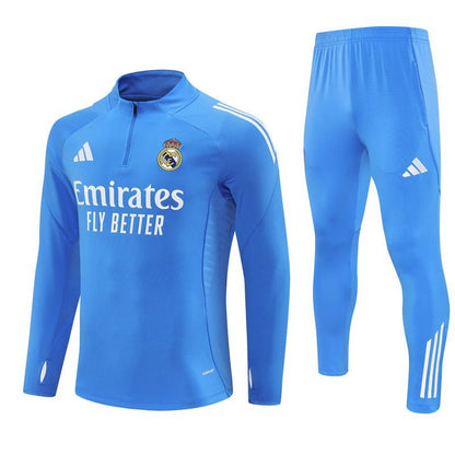 25/26 Real Madrid Training Light Blue Tracksuit