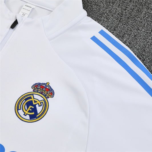 25/26 Real Madrid Training White/Light Blue Tracksuit