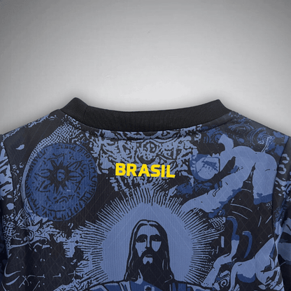 Brazil "Jesus" Premium Blue Kids Size Kit