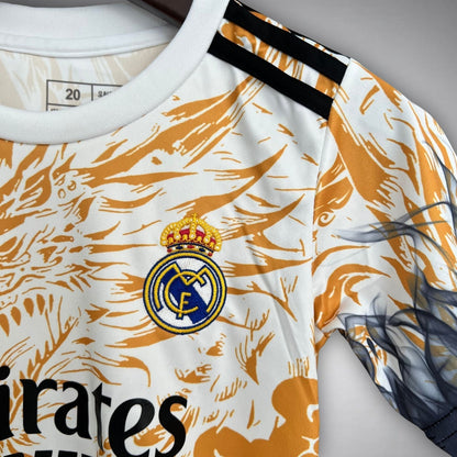 Real Madrid "Draconic Flame" Premium Kids Size Kit from FootballPrestige.shop - Premium Concept kits