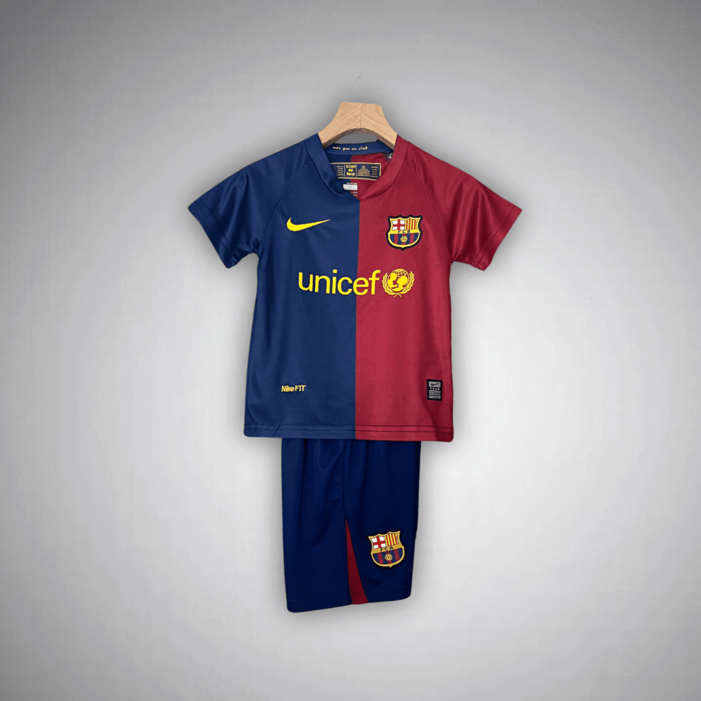 2009 FC Barcelona UCL Final Kids Size Kit from FootballPrestige.com - Premium Football Kits