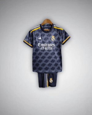 23/24 Real Madrid Away Premium Kids Size Kit from FootballPrestige.com - Premium Football Kits