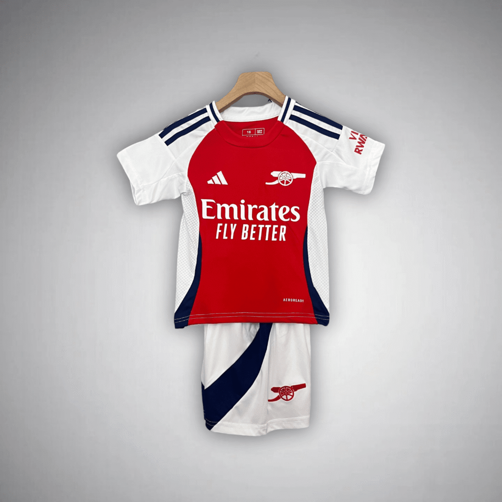 24/25 Arsenal Home Kids Size Kit from FootballPrestige.com - Premium Football Kits