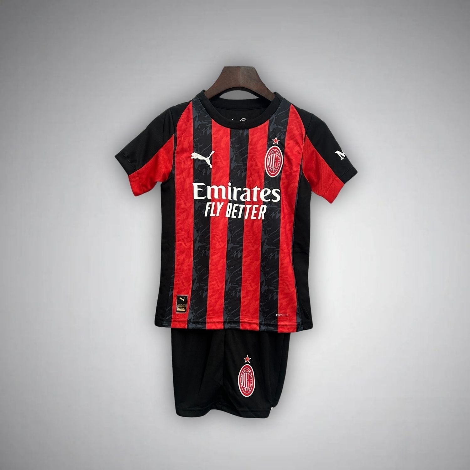 25/26 AC Milan Home Kids Size Kit from FootballPrestige.com - Premium Football Kits