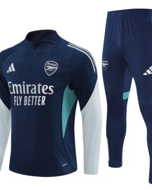 25/26 Arsenal Training Blue Kids Size Tracksuit from FootballPrestige.com - Premium Football Kits