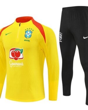 25/26 Brazil Training Yellow Tracksuit from FootballPrestige.com - Premium Football Kits
