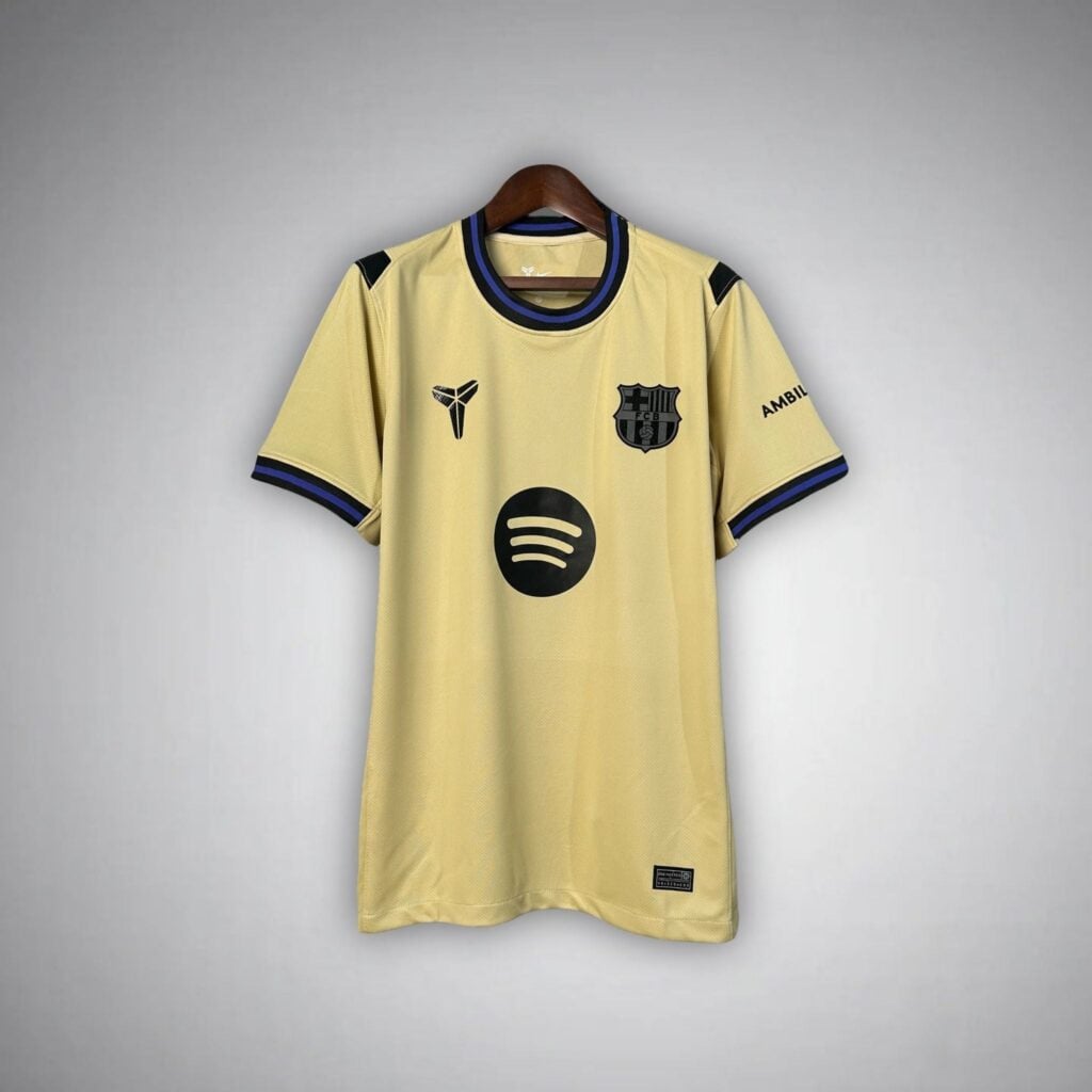 25/26 FC Barcelona Away Kit from FootballPrestige.com - Premium Football Kits