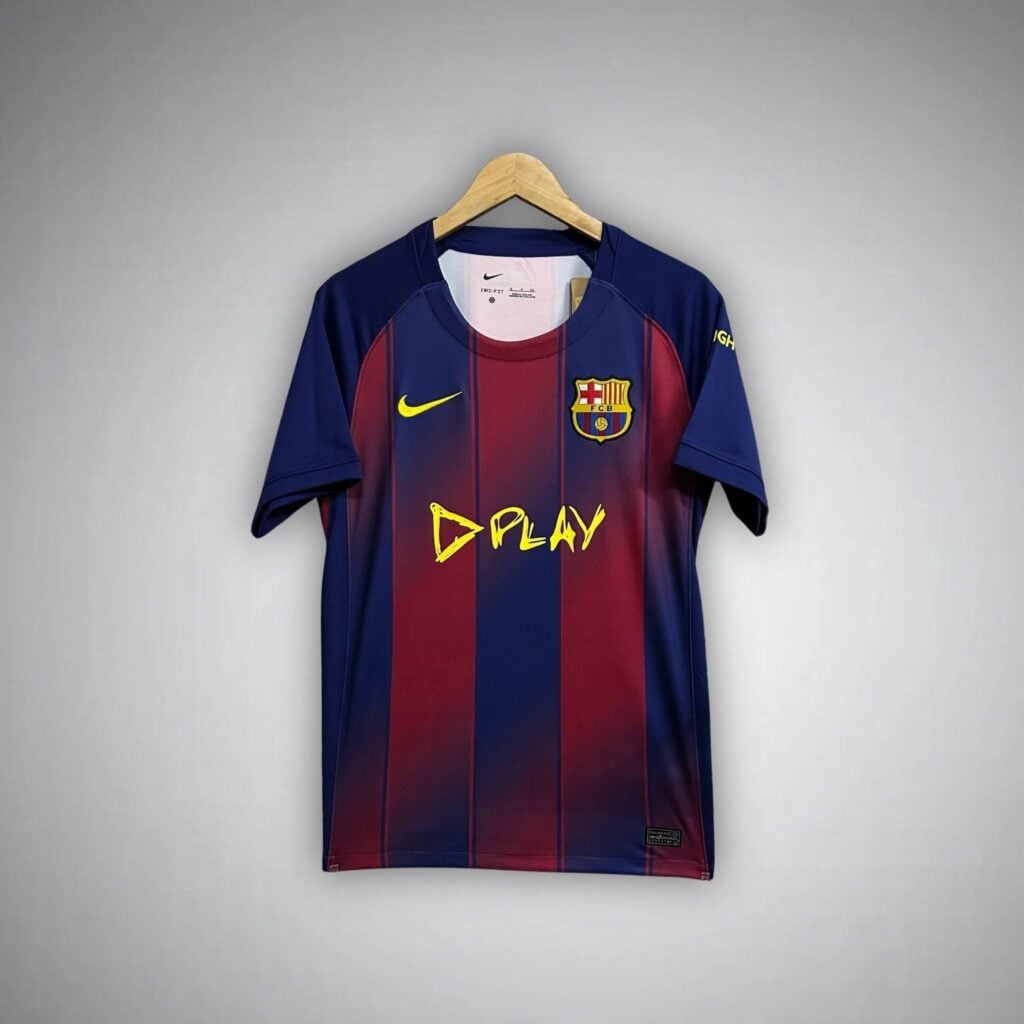 25/26 FC Barcelona x Ed Sheeran Home Kit from FootballPrestige.com - Premium Football Kits