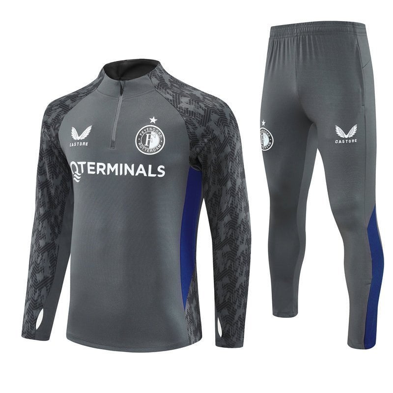 25/26 Feyenoord Training Grey Tracksuit from FootballPrestige.com - Premium Football Kits