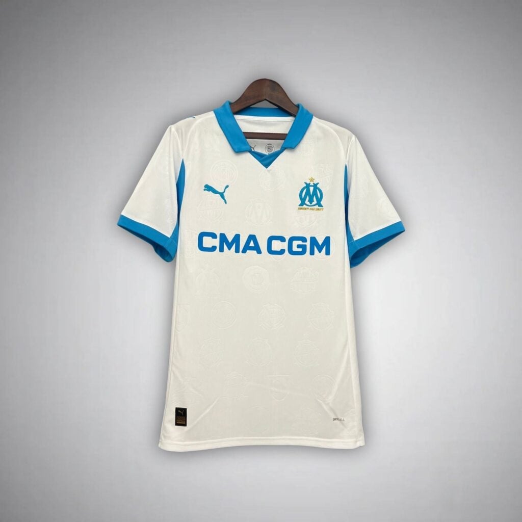 25/26 Marseille Home Kit from FootballPrestige.com - Premium Football Kits