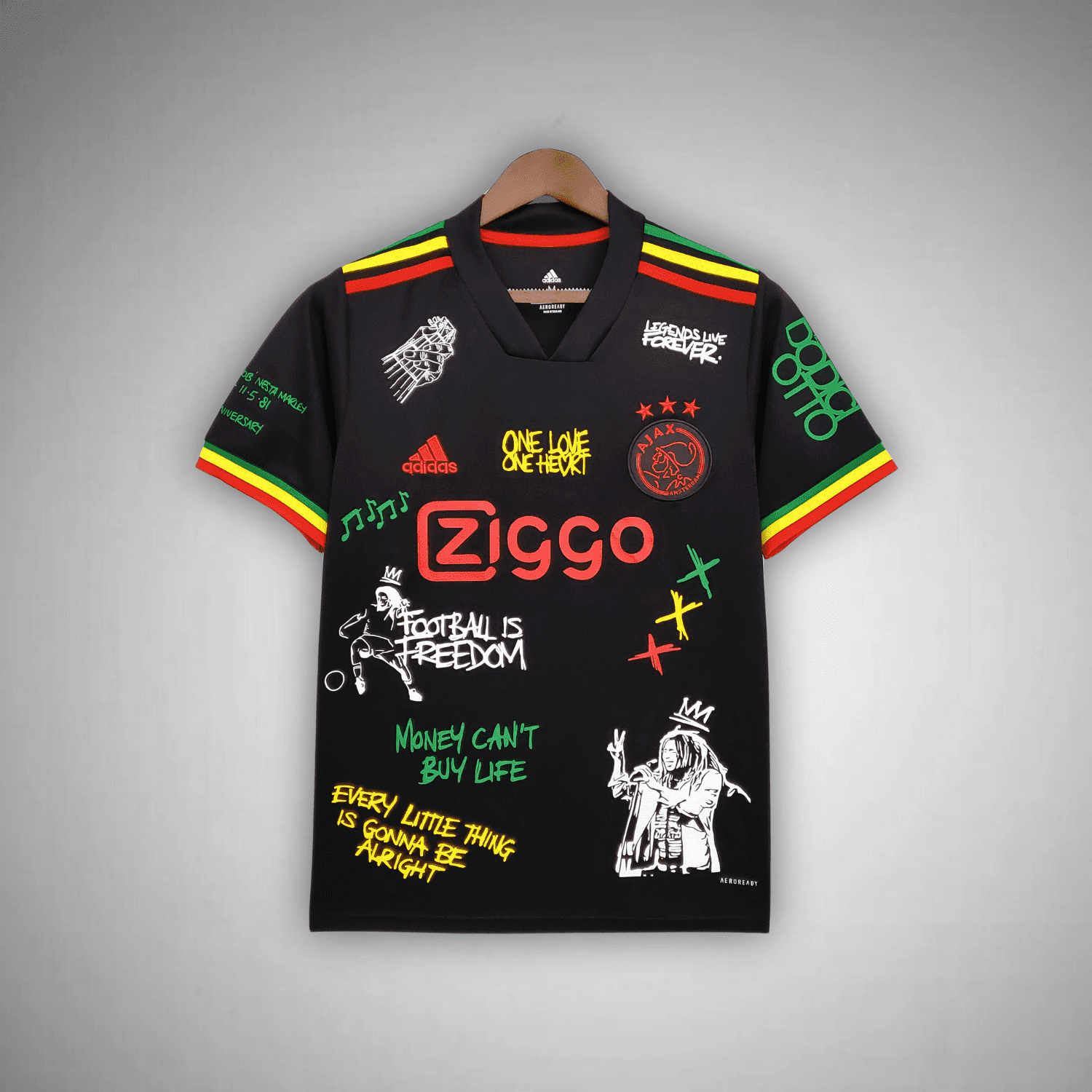 Ajax "Bob Marley" Premium Kit from FootballPrestige.com - Premium Football Kits
