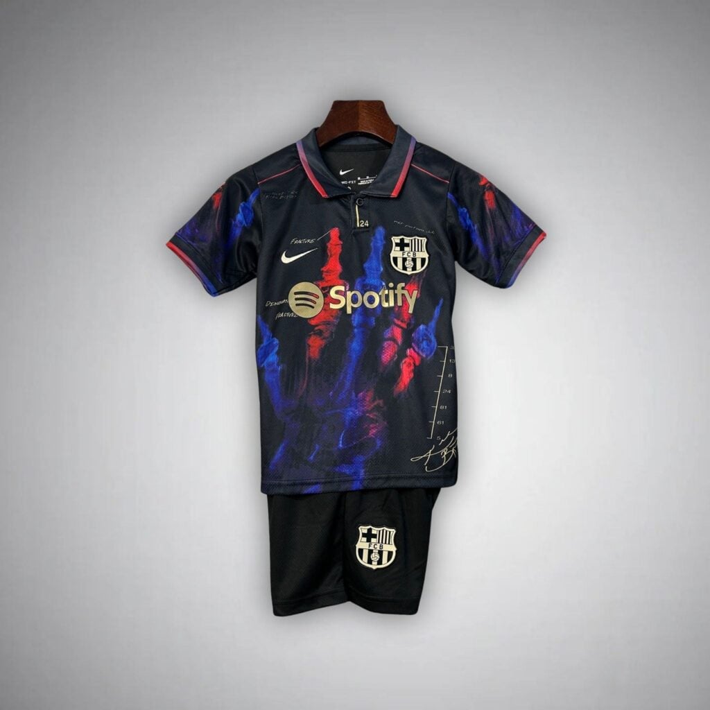 FC Barcelona "Blood and Colors" Premium Kids Size Kit from FootballPrestige.com - Premium Football Kits