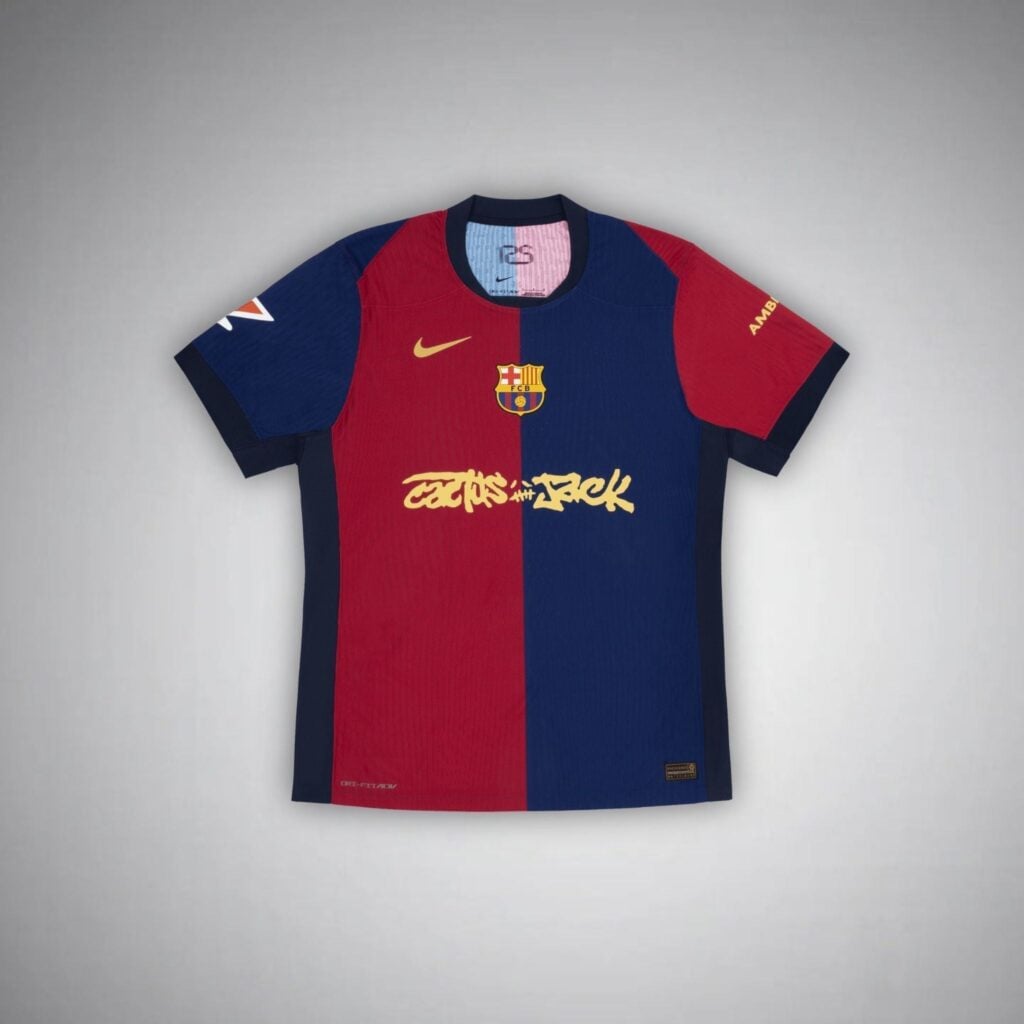 FC Barcelona x Cactus Jack Limited Edition Home Kit from FootballPrestige.com - Premium Football Kits